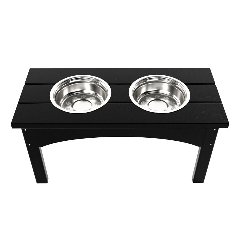 Mangeoire double Hadburg, Noir