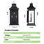 3 lumières 28 po Luminaire mural d'extérieur noir, lanterne murale imperméable, applique murale de porte de ferme câblée-1586470343-1586470341
