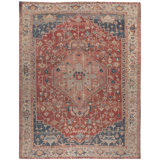Antique One-of-a-Kind Rectangle 11'4" X 15'1" Hand Knotted Area Rug