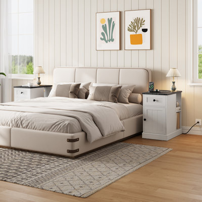 Baylis 23.6'' Tall End Table with Storage and Charging Station