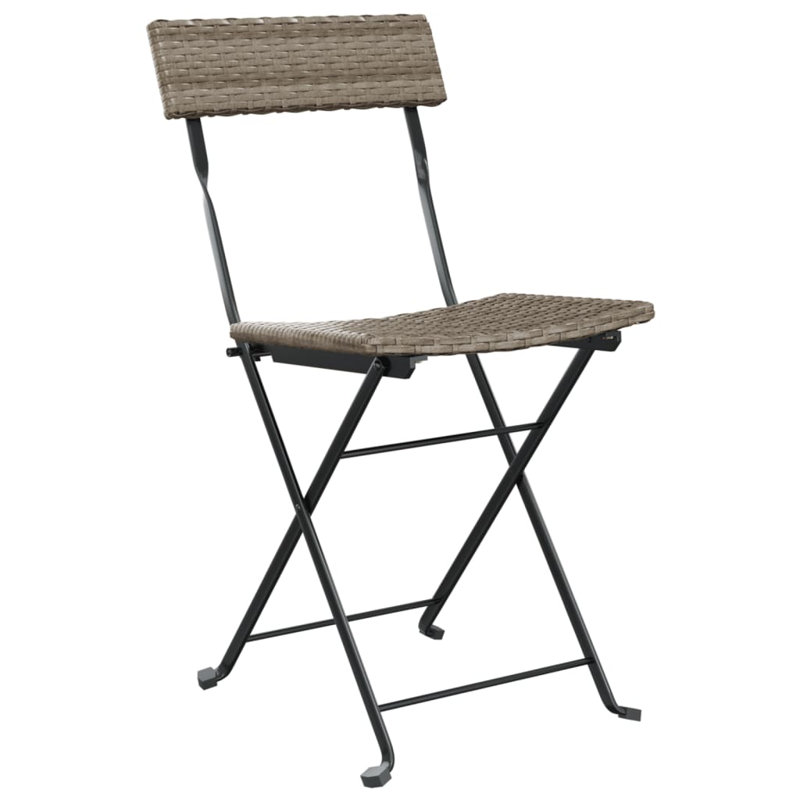 Alco Folding Patio Dining Side Chair, Grey