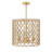 Rhamel 4-light E26 21.25 inch Oversize Rattan Boho Dimmable Adjustable Pendant Light Chandelier
