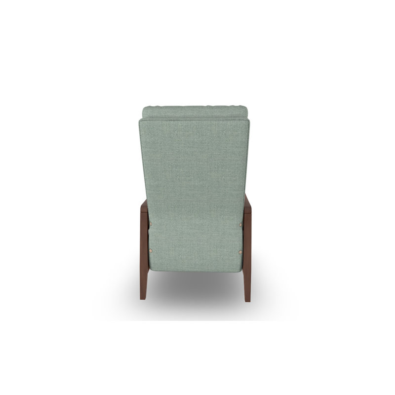 Modern High Leg Recliner, Dark Walnut, Capri