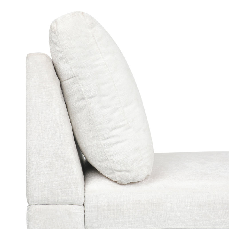 Chaise longue en tissu élégant de 65,59 po P, l 29 po, H 32,76 po avec P 65,59 po x l 29 po