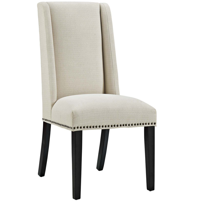 Chaises de salle à manger rembourrées en tissu Baron (ensemble de 2) par Modway, Beige