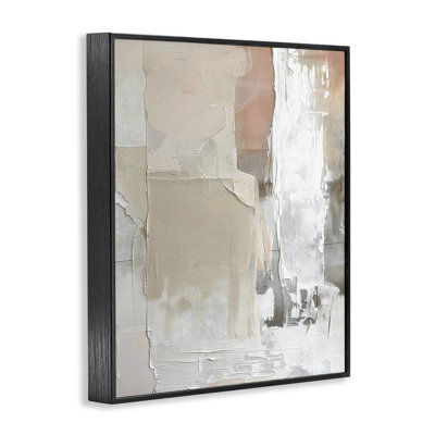 Subtle Blush Abstract Framed Giclee, design by Riley B