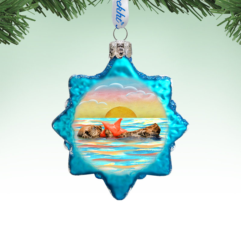Keepsake Shell Coastal Glass Ornament