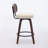 Upholstered Faux Leather Counter Height Swivel Barstools-1557093243