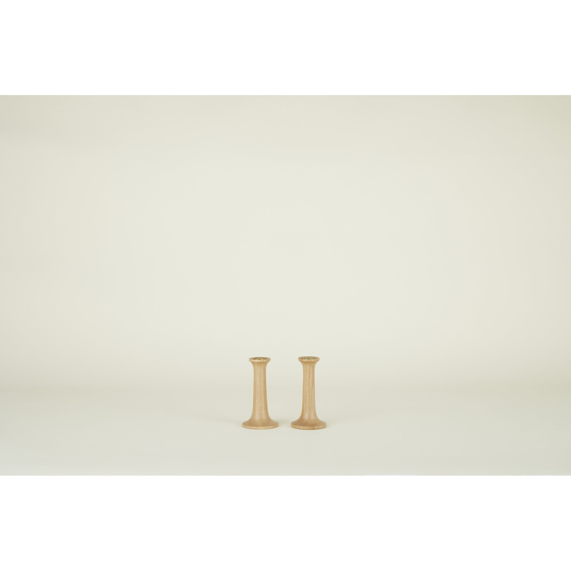 Solid Wood Tabletop Candlestick, 5.5" H x 3.5" W x 3.5" D, Oak