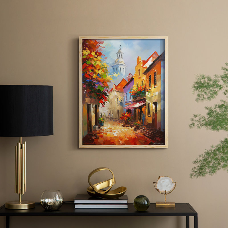 LANDSCAPES Series CCLXXX Framed Print - Solid Wood, 11" H x 9" W, Natural