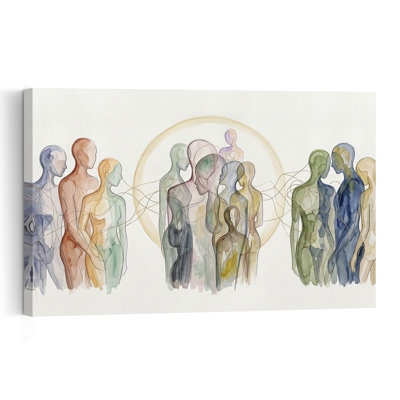 «Ethereal Humain Connection», reproduction d'art mural contemporain éthéré abstrait