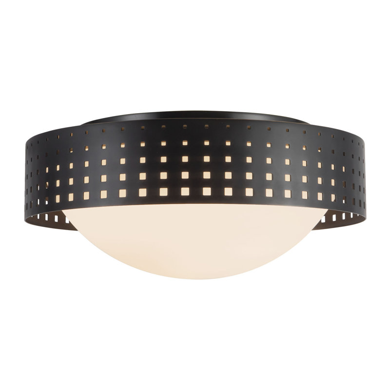 Astoria 14-in Black Flush Mount, Oil Rubbed Bronze