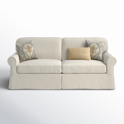 Claret 86'' Slipcovered Sofa