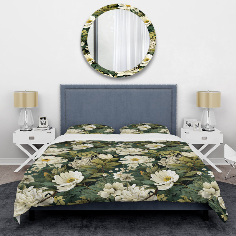Ensemble de housse de couette Zen Garden Oasis II, Housse de couette pour grand lit et 2 taies décor