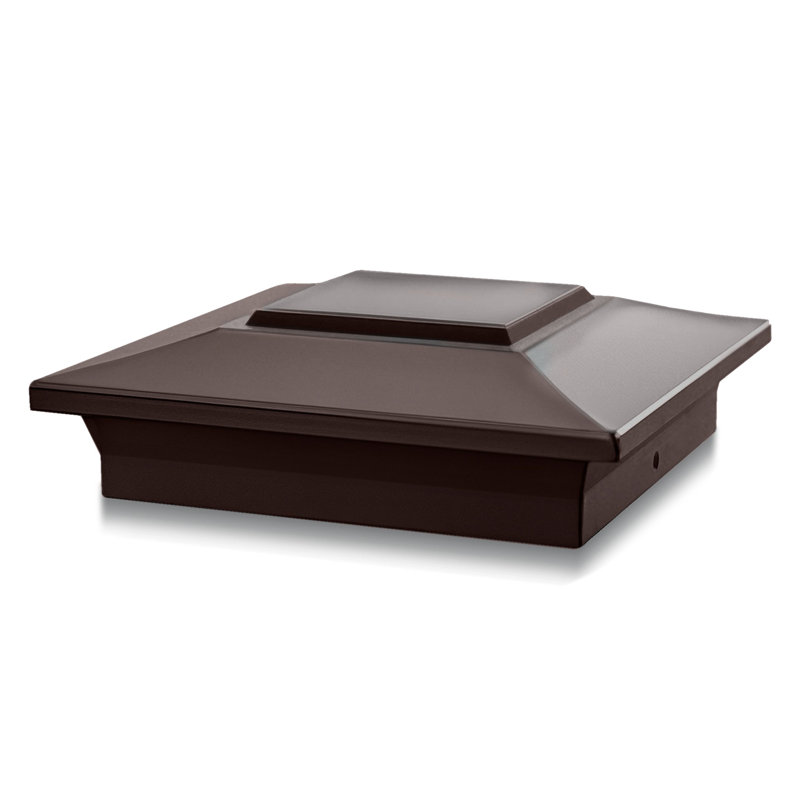 Capuchon de poteau en aluminium Classy Caps, Brun