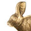 Plat en forme de lapin en fonte d'aluminium, finition dorée