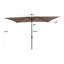 Parasols d'extérieur à énergie solaire 10 x 6,5T rectangulaires à DEL avec manivelle et bouton-poussoir inclinable pour le jardin-1233732768