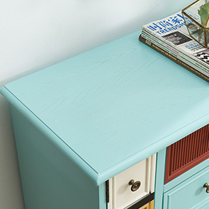 American style simple drawer accent cabinet, Sky Blue