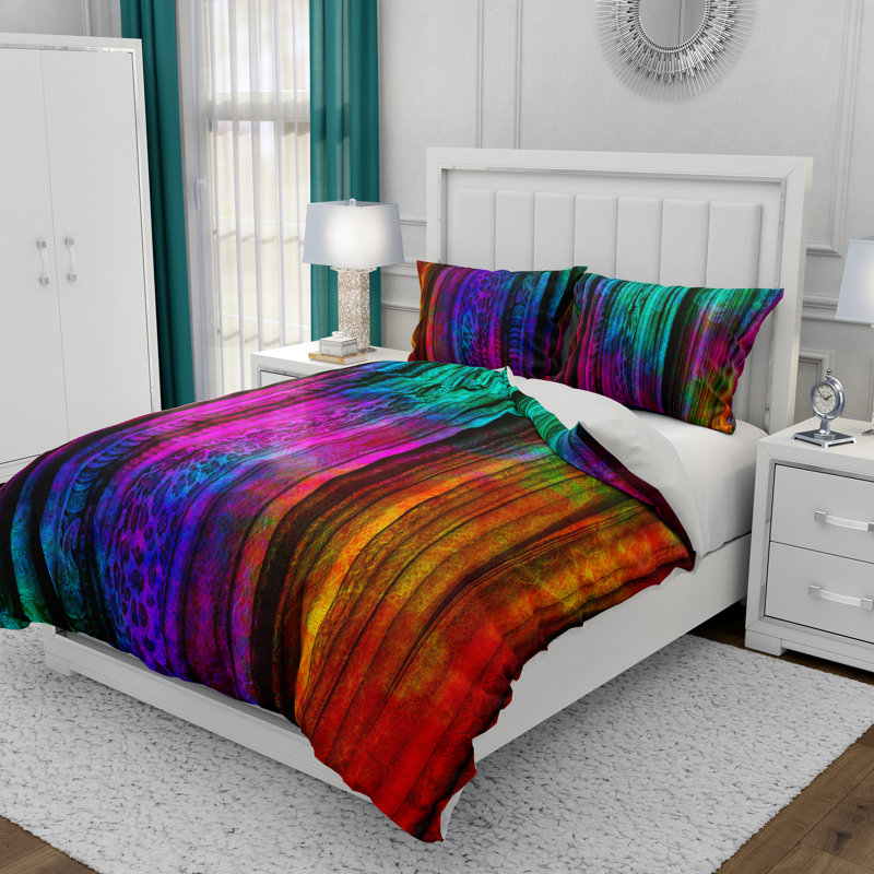 Abstract Duvet Cover, King Duvet Cover + 2 King Shams