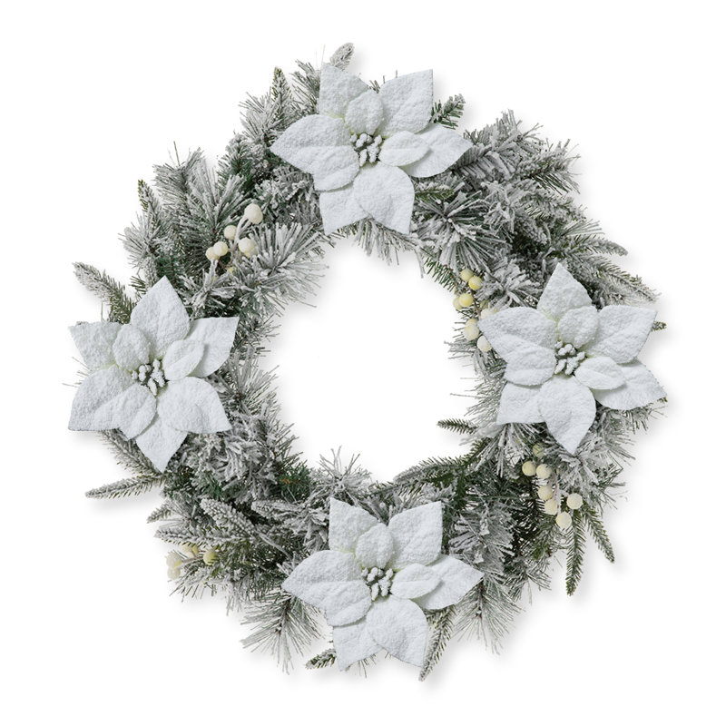 Couronne de Noël éclairée 24 po Heyder