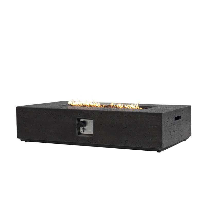 Rectangle Propane Fire Pit Table, Gray
