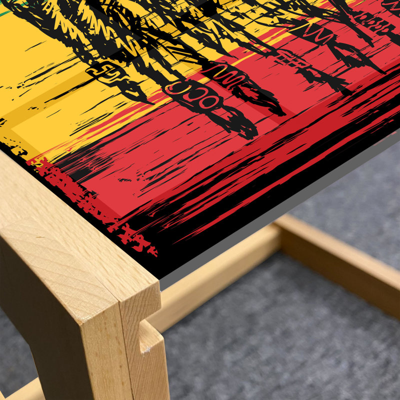Jaason Trestle Coffee Table, 40cm H x 74cm W x 62cm D