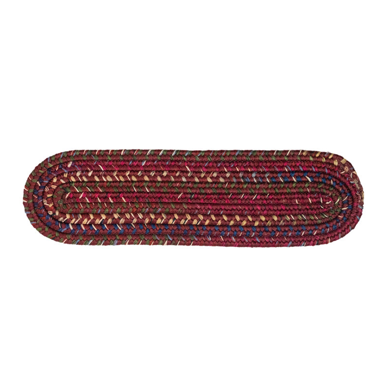 Tapis d'escalier New England Braid - 100% laine, Bourgogne, 1