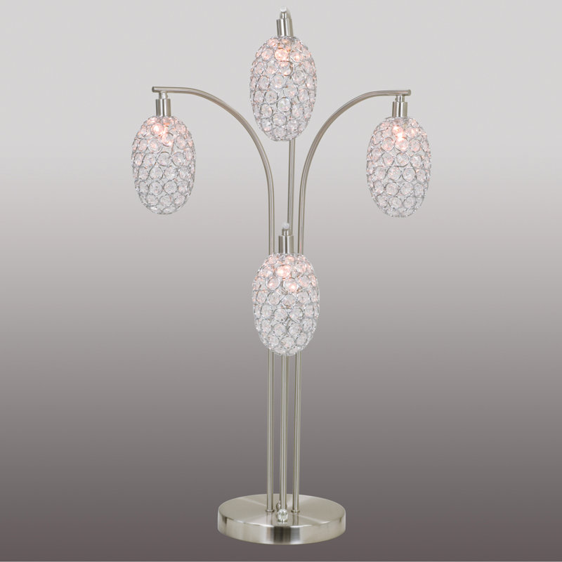 Lampe de table 32 "argentée