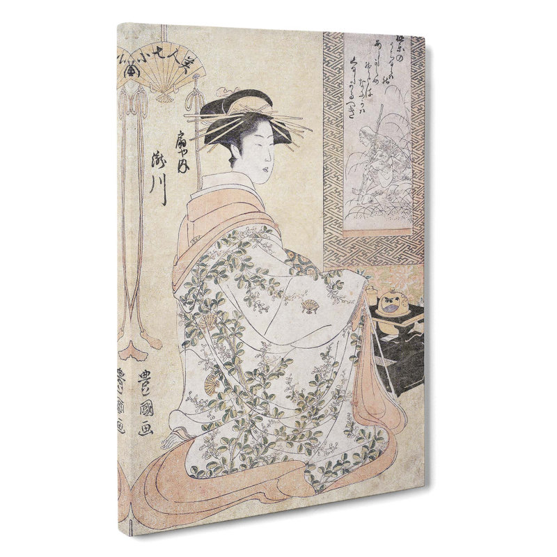 Takigawa by Utagawa Toyokuni - Wrapped Canvas Painting, 50cm H x 35cm W 