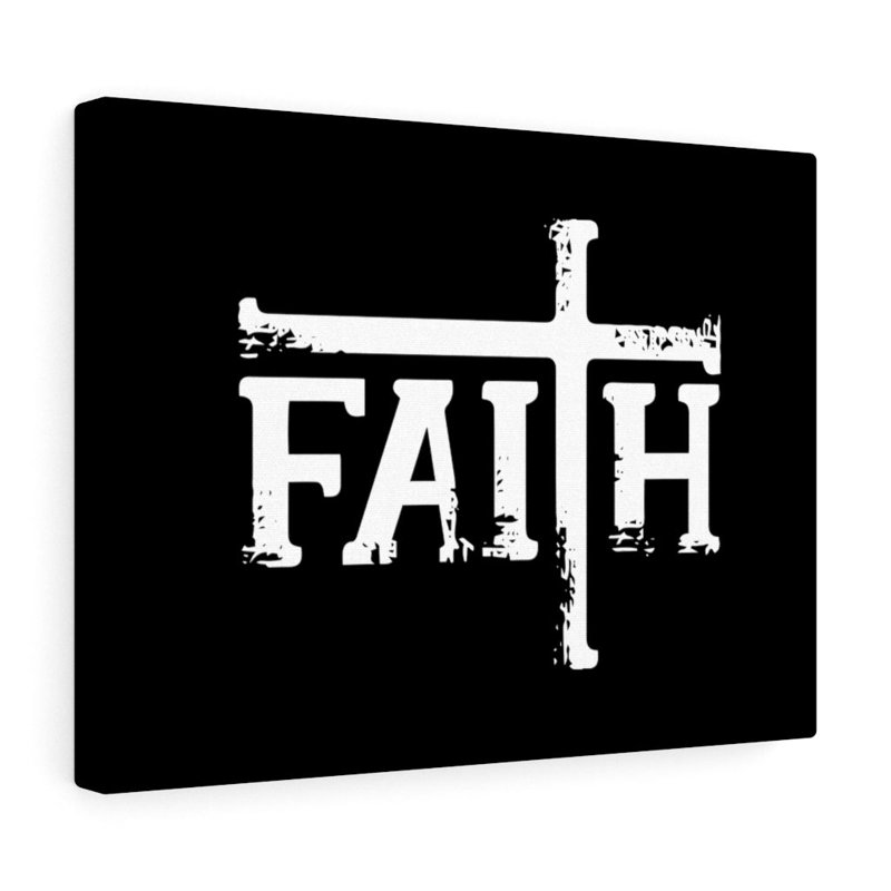 Faith Big Cross - Wrapped Canvas Print, 28cm H x 36cm W