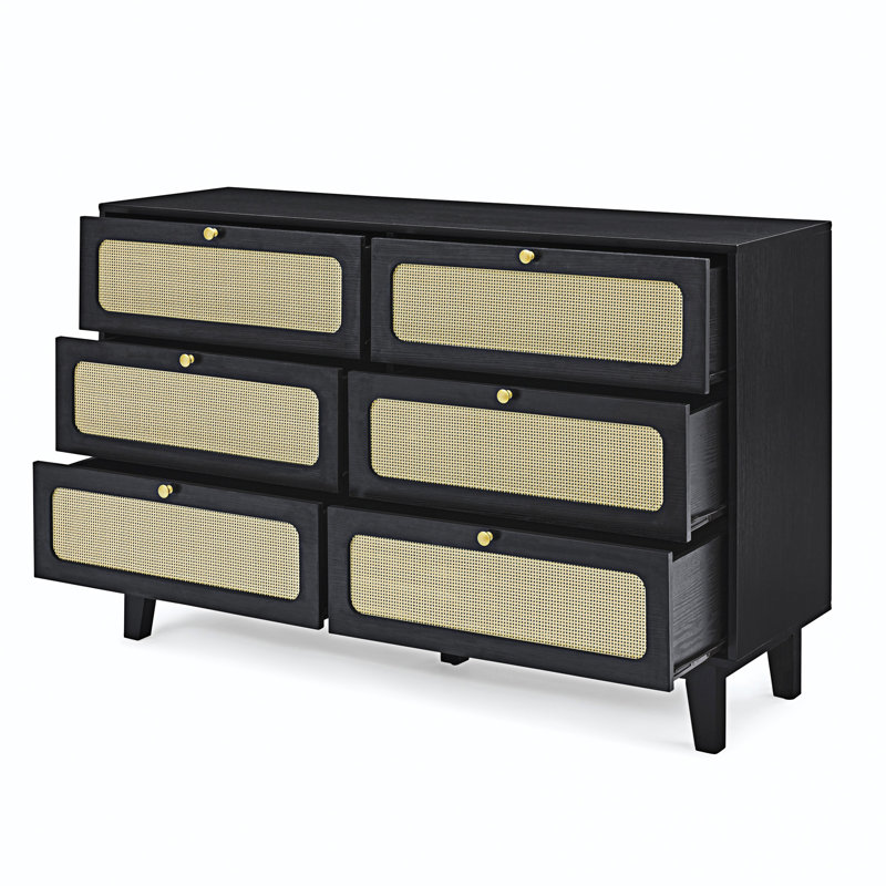 Commode de rangement de couloir de meuble télé, armoire de tiroir de boîte de rangement, Doré, Noir, noir, noir, noir