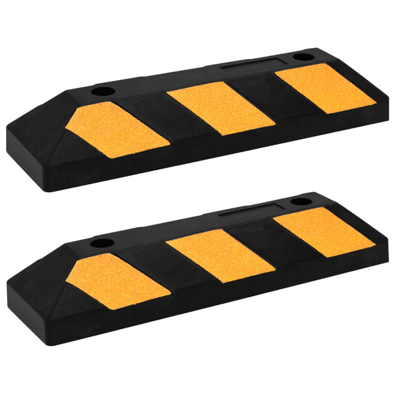 vidaXL Reflective Parking Blocks 22.0x5.9x3.9" Rubber