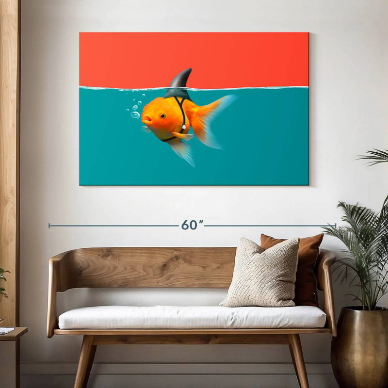 Brampt Goldfish As A Shark, 32" H x 48" W