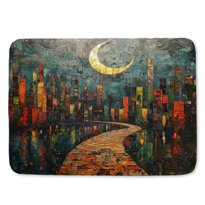 Tapis de bain en microfibre / microsuède Darshil