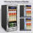 15" Beverage Refrigerator 130 Can Built-in Beer Cooler with Two Handle and Reversible Hinge