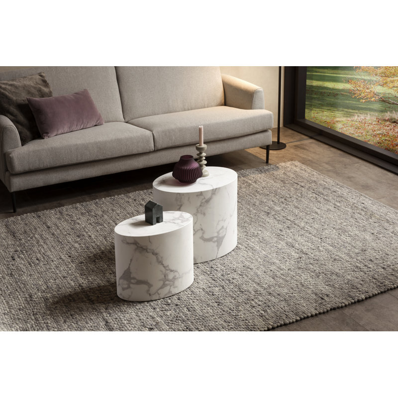 Naropa Block Nesting Tables, White
