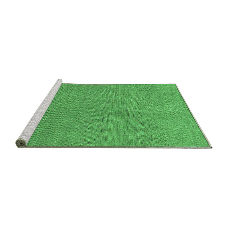 Tapis lavables à la machine 436 vert émeraude moderne Baylum, Carré 5 pi