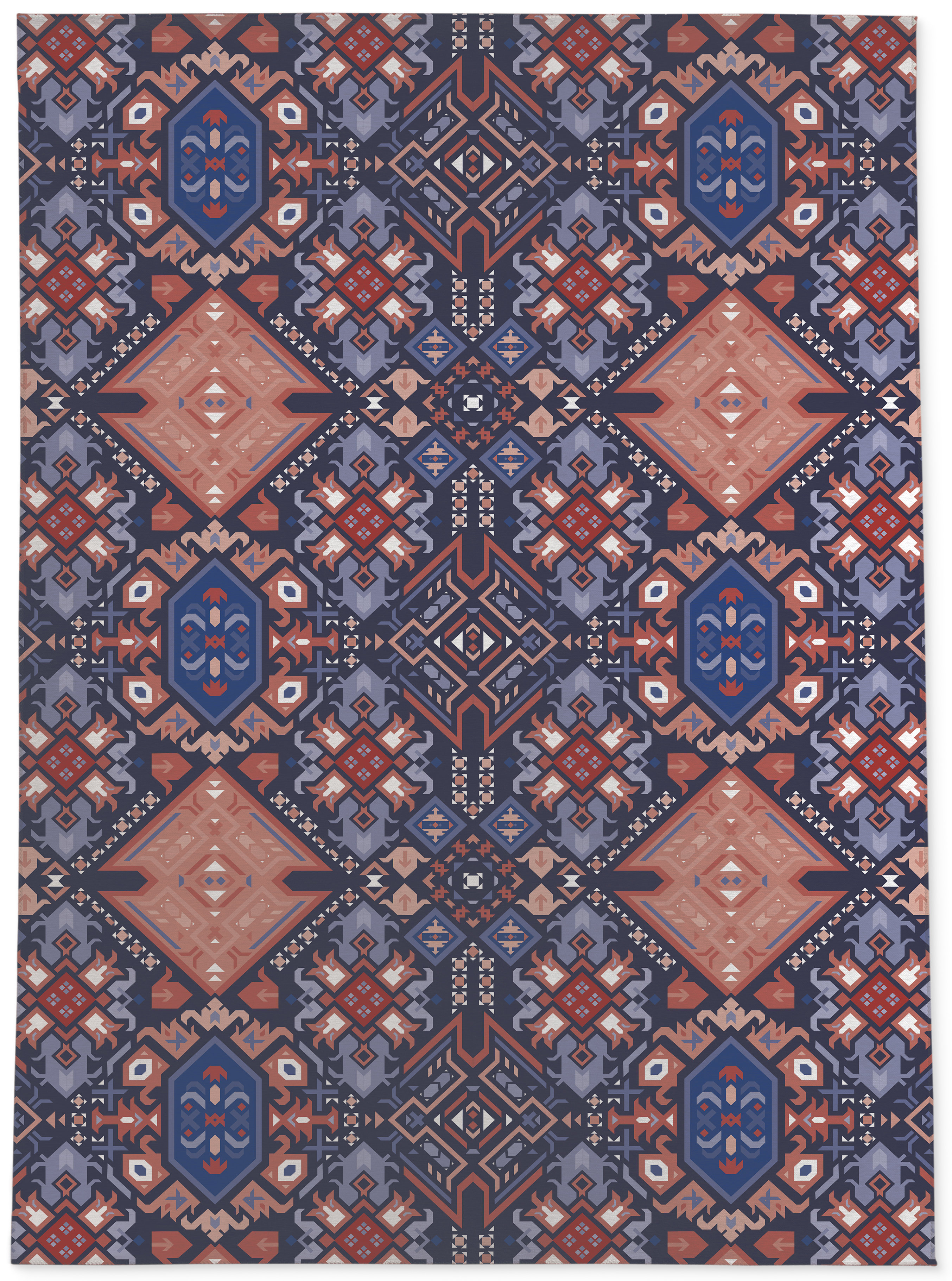 Lark Manor Anastice Navy, Rust Indoor / Outdoor Area Rug - Wayfair Canada