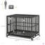 Parc pour chien robuste avec cage et cage en métal avec roues verrouillables