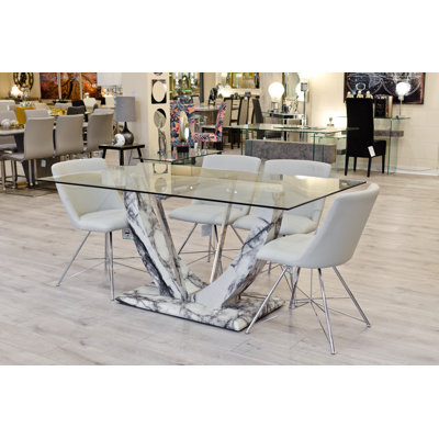 Eunice Glass Dining Set