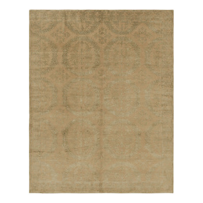 Rug & Kilim’S European Style Rug In Gold With Floral Medallions “Catana”