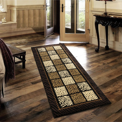 2 pi 7 po Tapis de couloir multicolore By 3