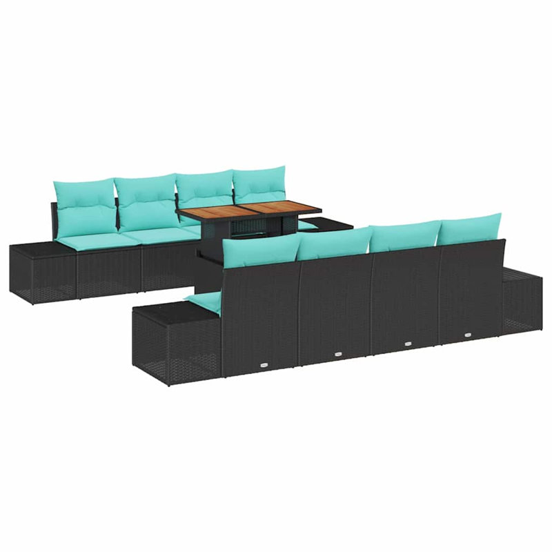 Ensemble de canapé de jardin avec rangement 9 pièces vidaXL