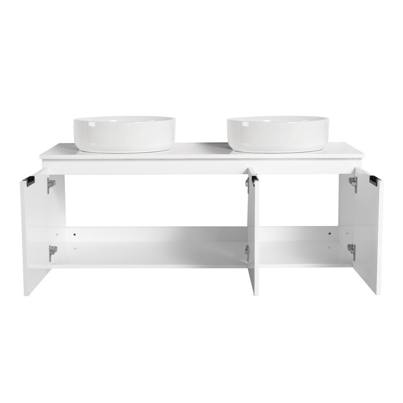 Wall Mounted Single Double With Stone Top