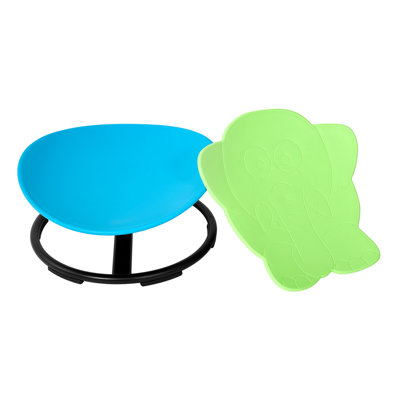 Fauteuil pivotant pour enfants de 3 à 12 ans, jouet sensoriel pour l'autisme et le TDAH, pouvant supporter jusqu'à 220 lb, siège pivotant pour l'entraînement à la coordination du corps, L 19,9 po x l 21,3 po arrondi bleu et L 20,5 po x l 19,7 po vert éléphant