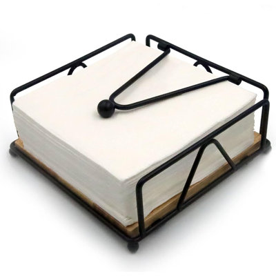 Metal and Wood Napkin Holder