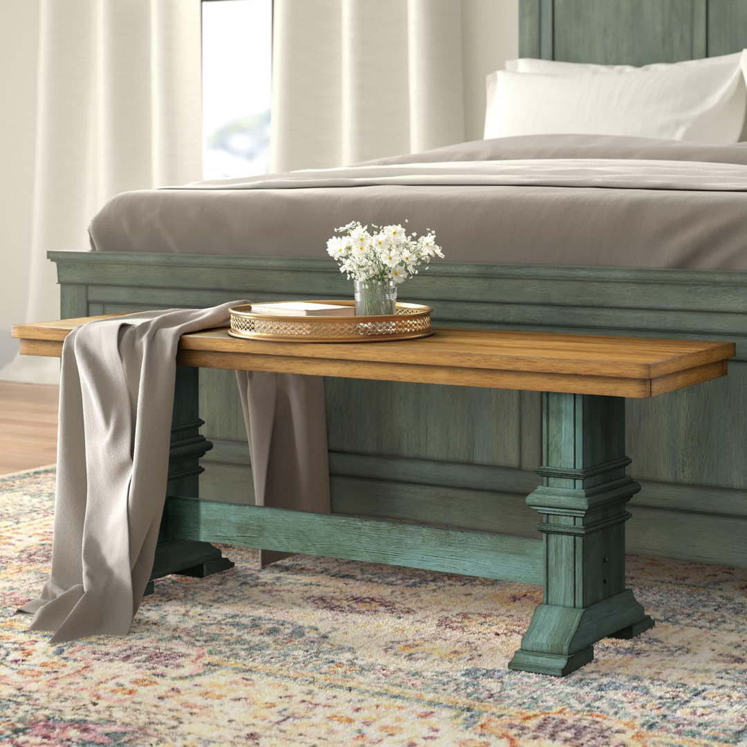 Fortville Solid Wood Bench Three Posts™ 