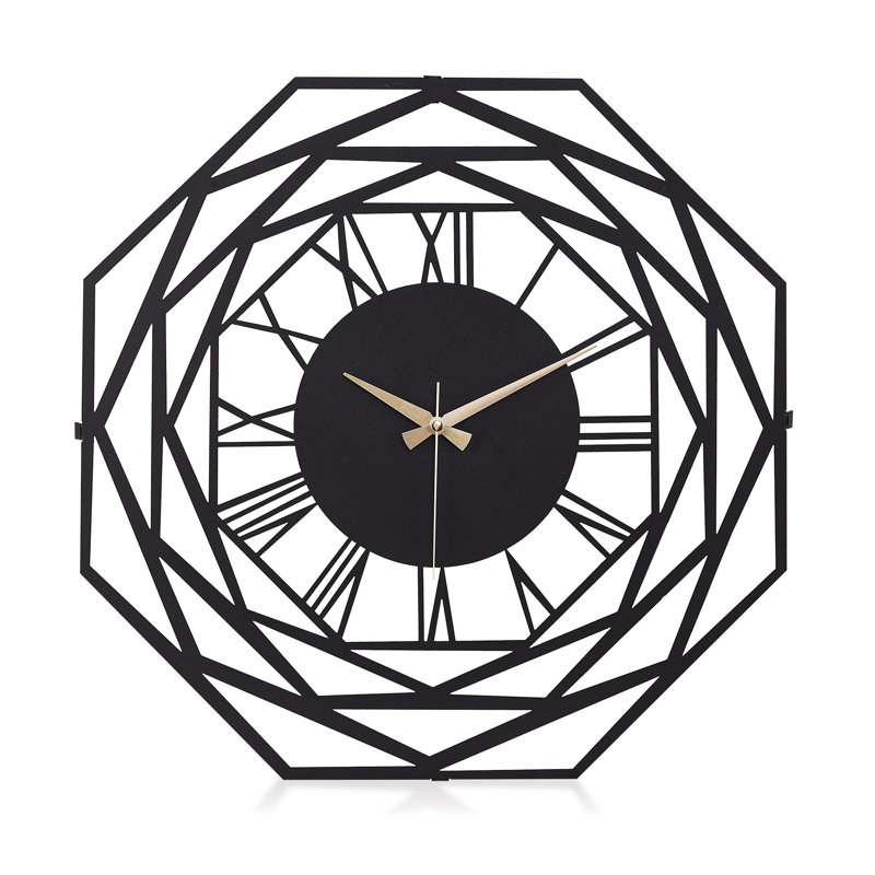 Amarmula Metal Wall Clock, Black