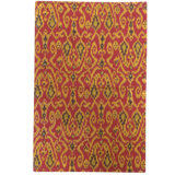 Flatweave Wool Ikat Area Rug in Multi