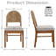 Chaises de salle à manger Boho avec revêtement en lin tissé et dossier en corde tissée (ensemble de 2)-119989251-119989252